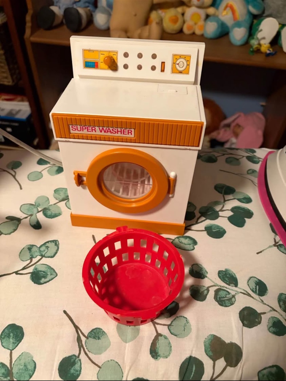 Vintage Barbie washer and laundry basket